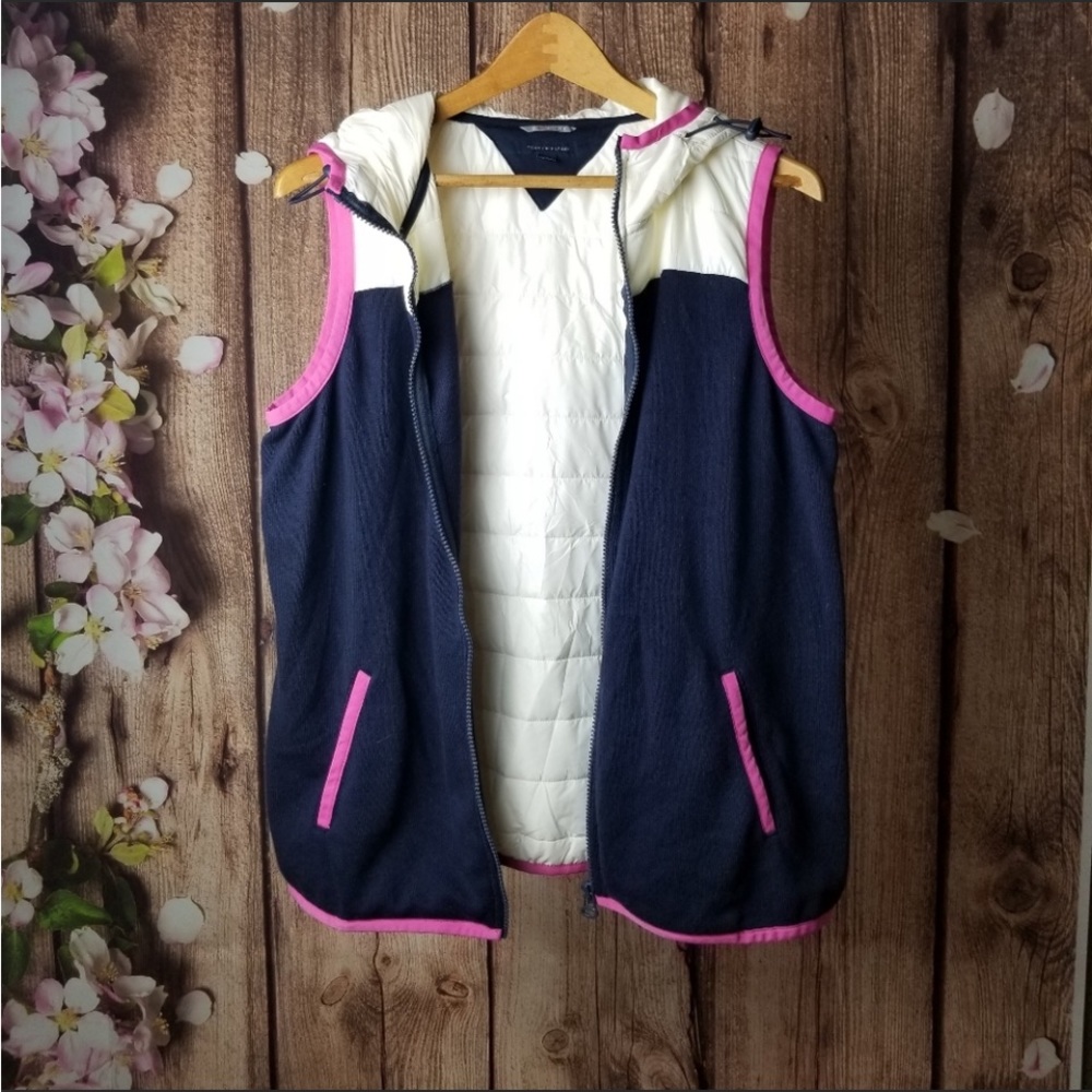 Tommy Hilfinger ATH Luxe hooded vest size large